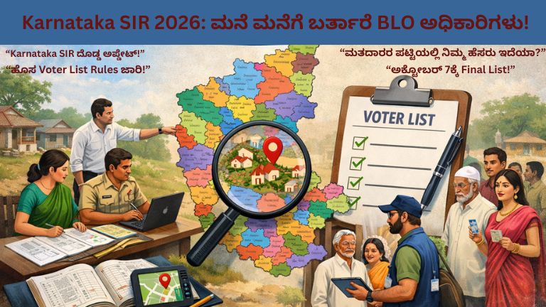 Karnataka SIR 2026: ಮನೆ ಮನೆಗೆ ಬರ್ತಾರೆ BLO ಅಧಿಕಾರಿಗಳು! ಮತದಾರರ ಪಟ್ಟಿಯಲ್ಲಿ ನಿಮ್ಮ ಹೆಸರು ಇದೆಯಾ ಚೆಕ್ ಮಾಡಿ